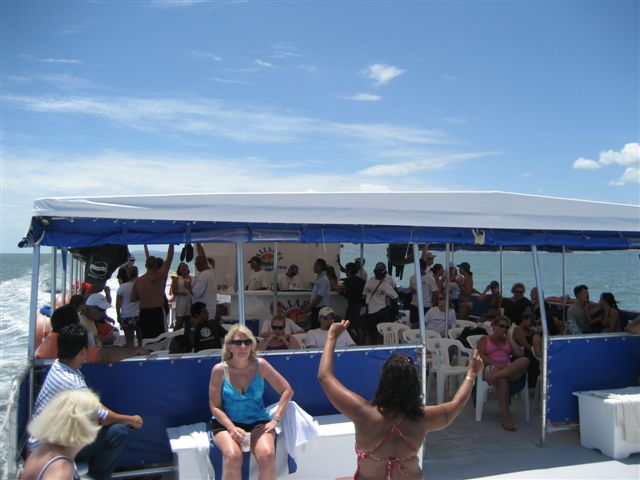 the deck of our dive boat